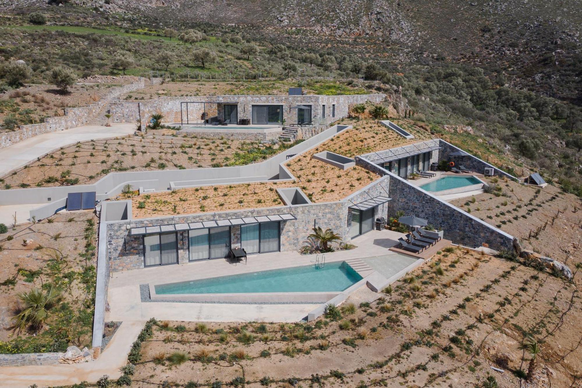 Neromai Cave Luxury Villas Koxare Bagian luar foto